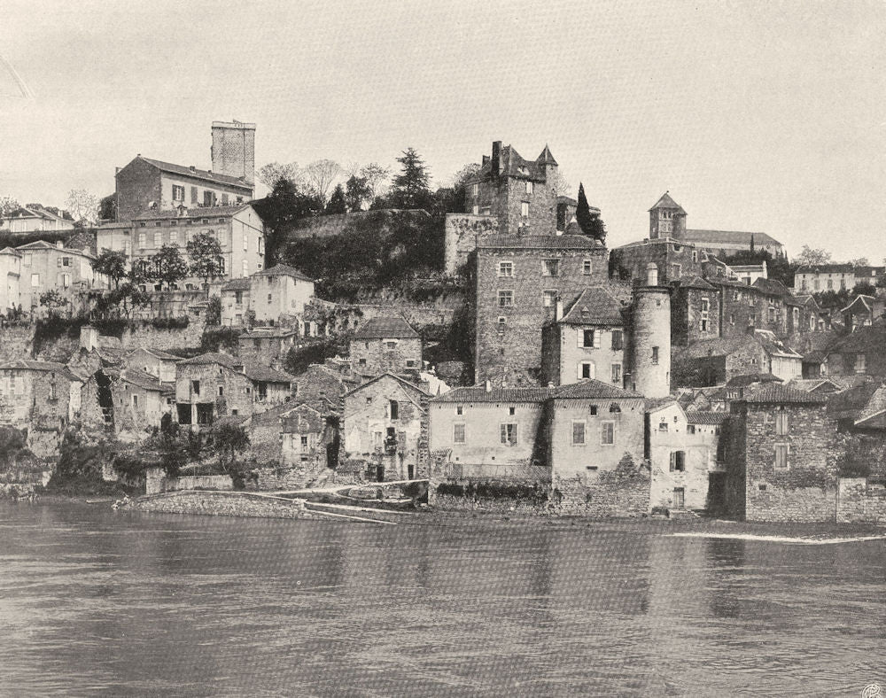 LOT. Puy- I'Évêque 1904 old antique vintage print picture